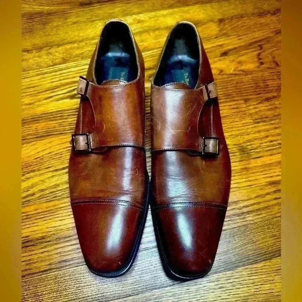 To Boot New York Hammill Leather Double Monkstraps - As Always Free Shipping!!!